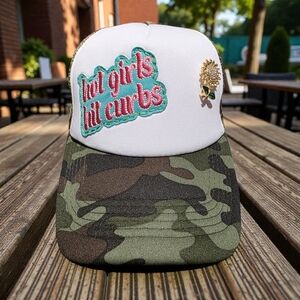 Women's Camo and White Trucker Hat
